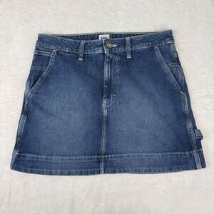 Lee Workwear Denim Mini Skirt Womens 6 Medium Blue Carpenter Utility 112353254
